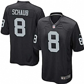 Nike Men & Women & Youth Raiders #8 Schaub Black Team Color Game Jersey,baseball caps,new era cap wholesale,wholesale hats